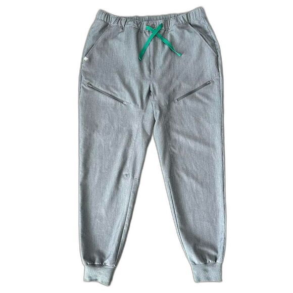 Figs Medical Scrub Pants Gray Tansen Jogger Mens Large 6 Pocket Drawstring Waist - Picture 1 of 6